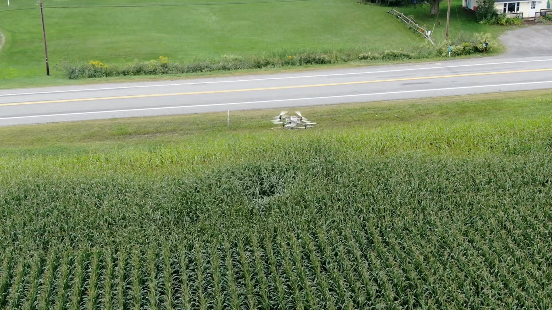 Watch: Drone creates mini 'tornado' to save crops from extreme weather