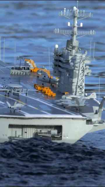 RC aircraft carrier showcase with detailed model design