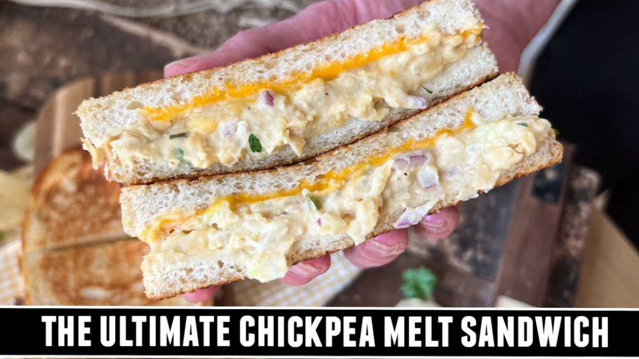 Chickpea melt sandwich in 15 minutes
