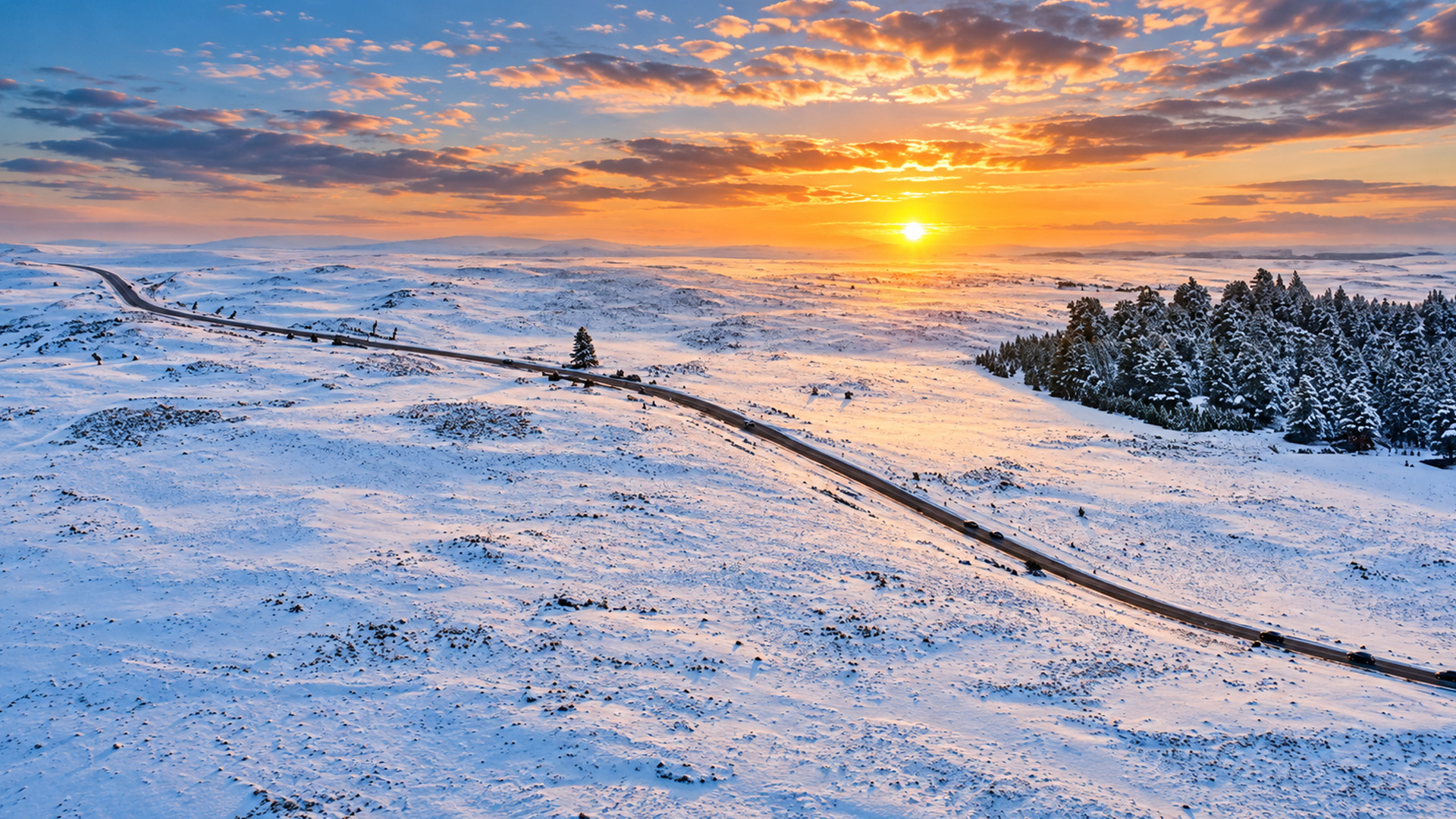 Snow covered Middle Atlas Mountains of Morocco
