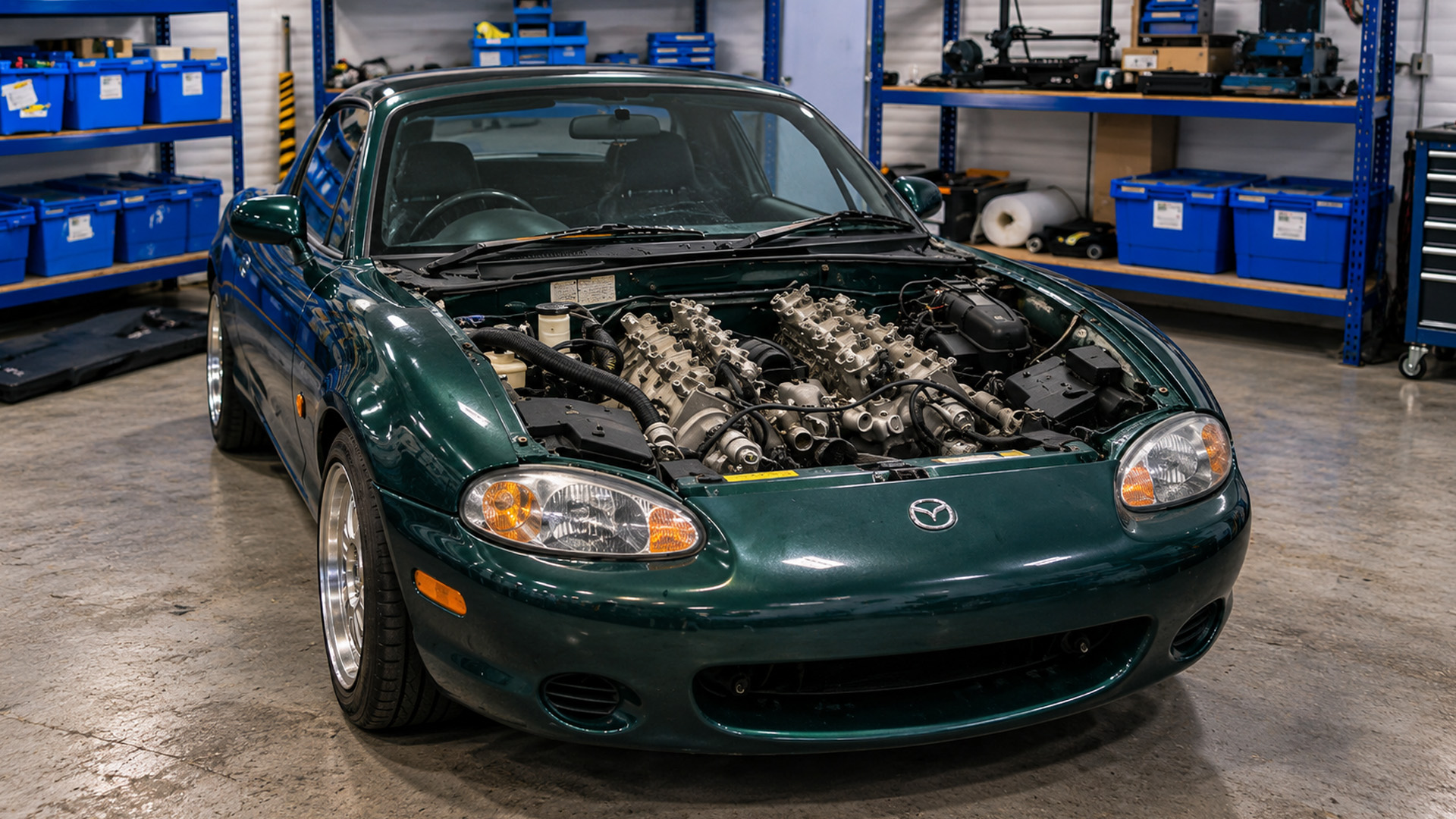 This Mazda MX-5 needed major cutting for a V10 swap