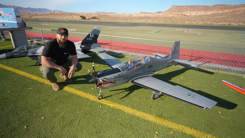 This turbine RC helicopter exploded at 1,800 RPM... the blades went flying