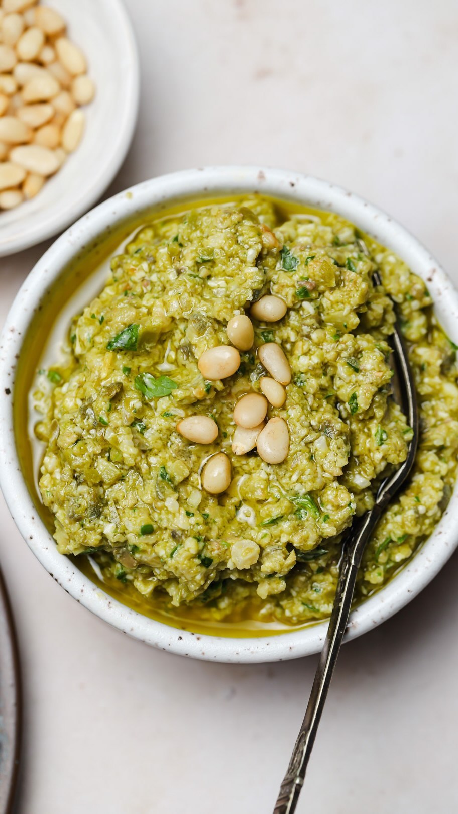 My favorite easy green olive tapenade is back and better than ever