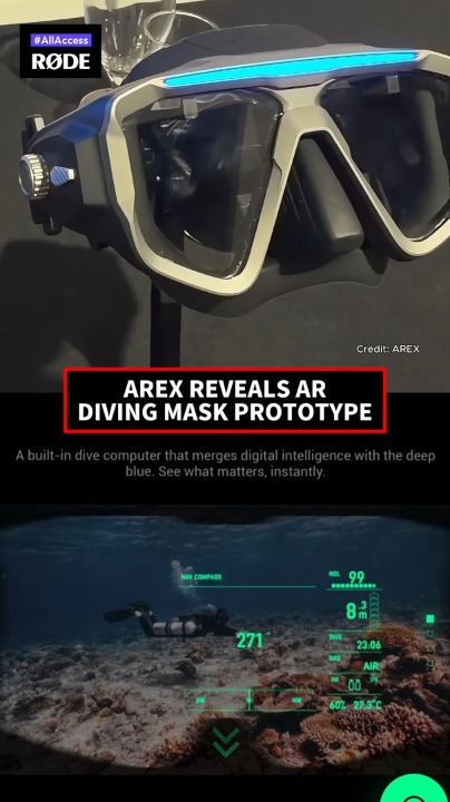 Arex reveals AR diving mask prototype