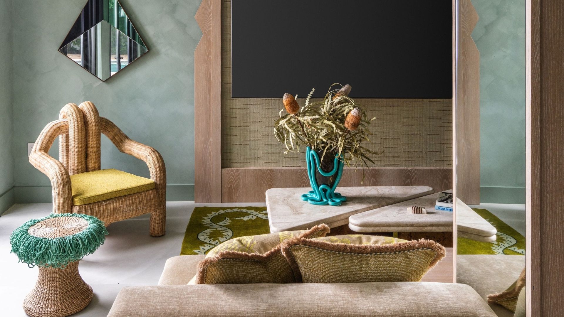 I haven't stopped thinking about the bright green rug — so I found out ...