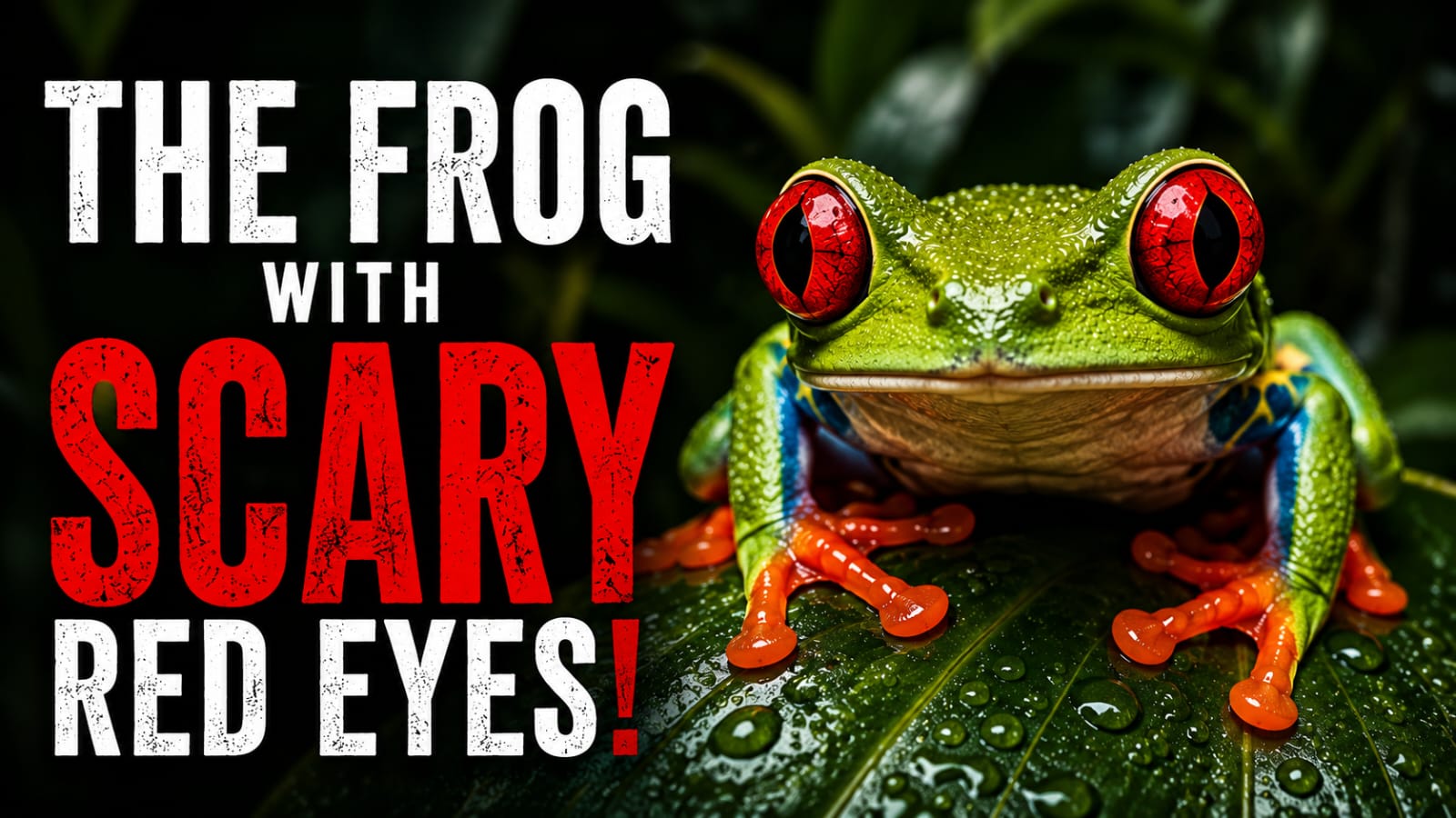 Red-eyed tree frog - The tiny frog that scares predators with its eyes