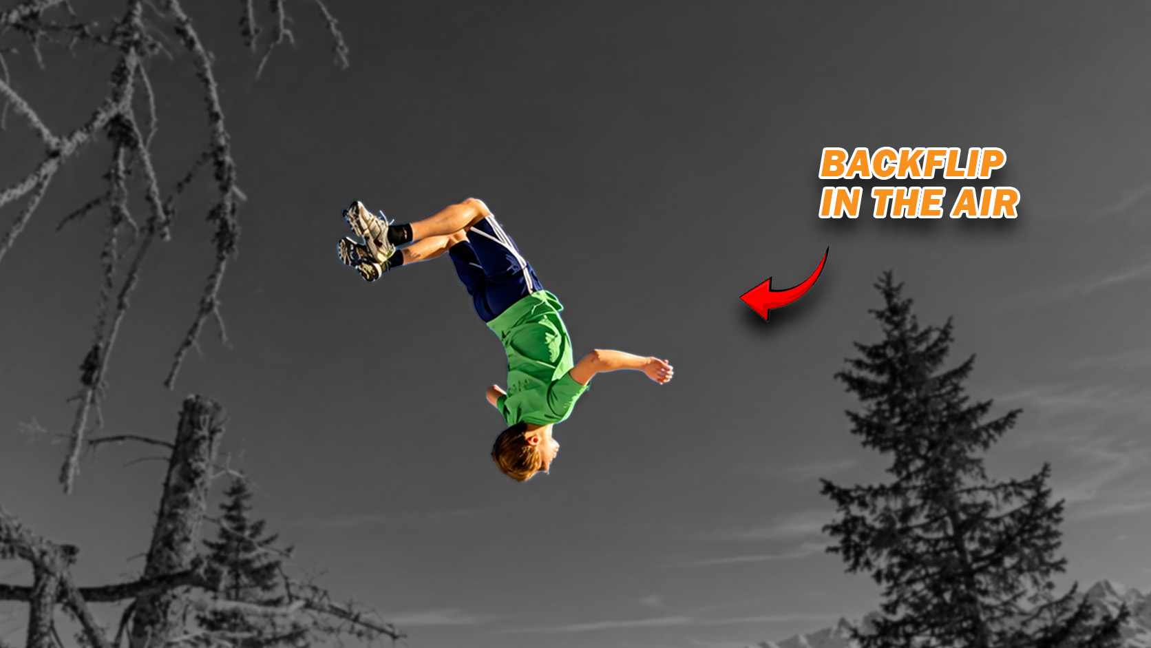 High backflip trick captured in action