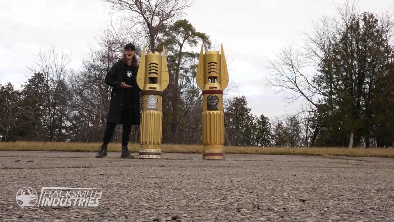Watch a 12-foot lightsaber flame lose control - 