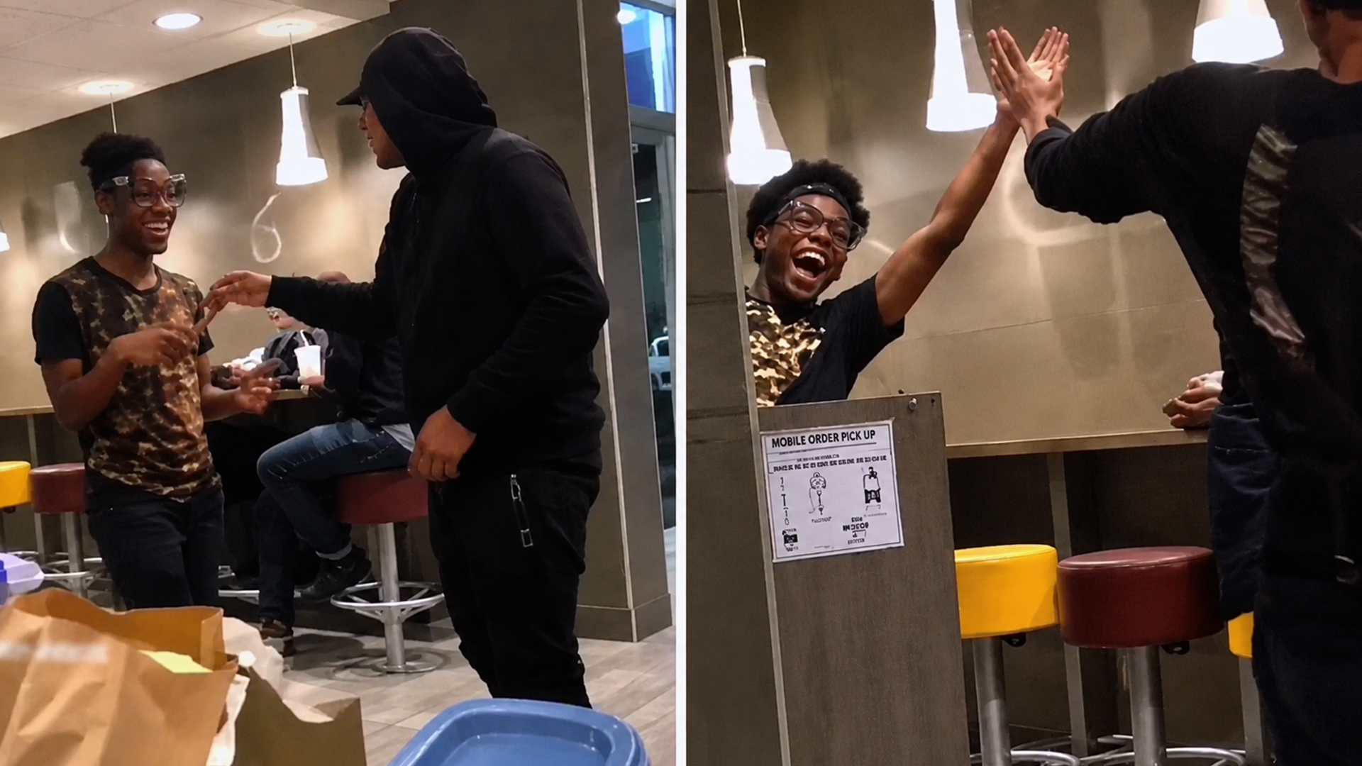 Reunion emotions caught on camera