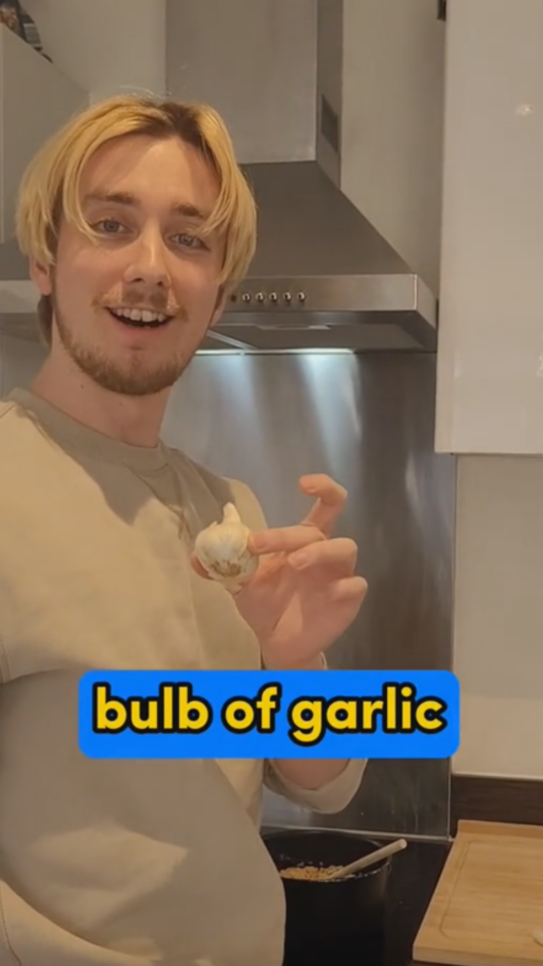 Cooking English guide for describing garlic portions