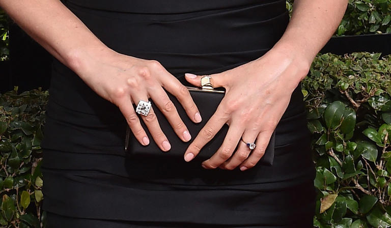 Caitríona Balfe's engagement ring. Pic: Axelle/Bauer-Griffin/FilmMagic