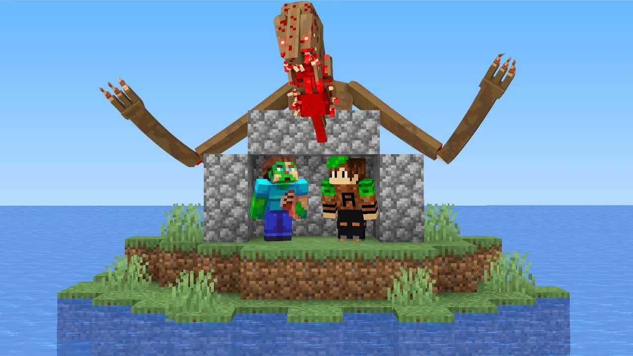 Surviving a haunted island in Minecraft