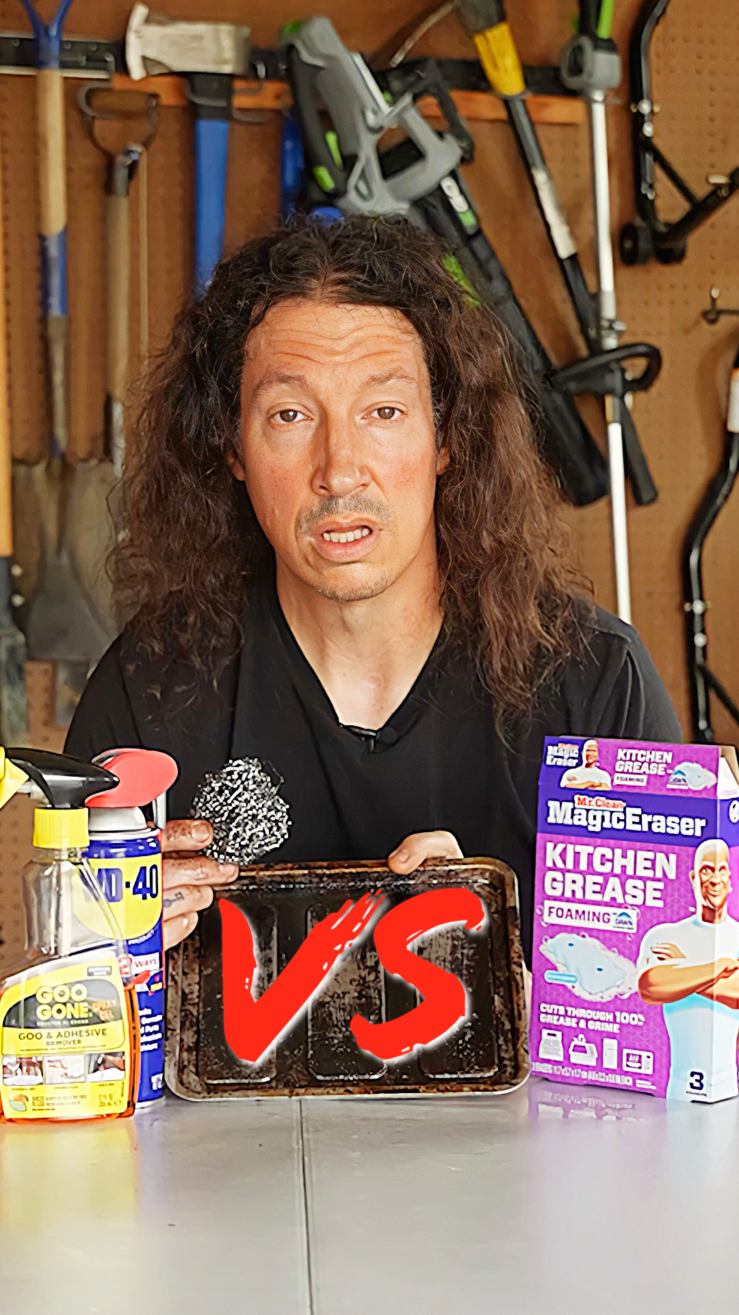 Cleaning an oven pan: Magic Eraser vs Goo Gone vs WD-40