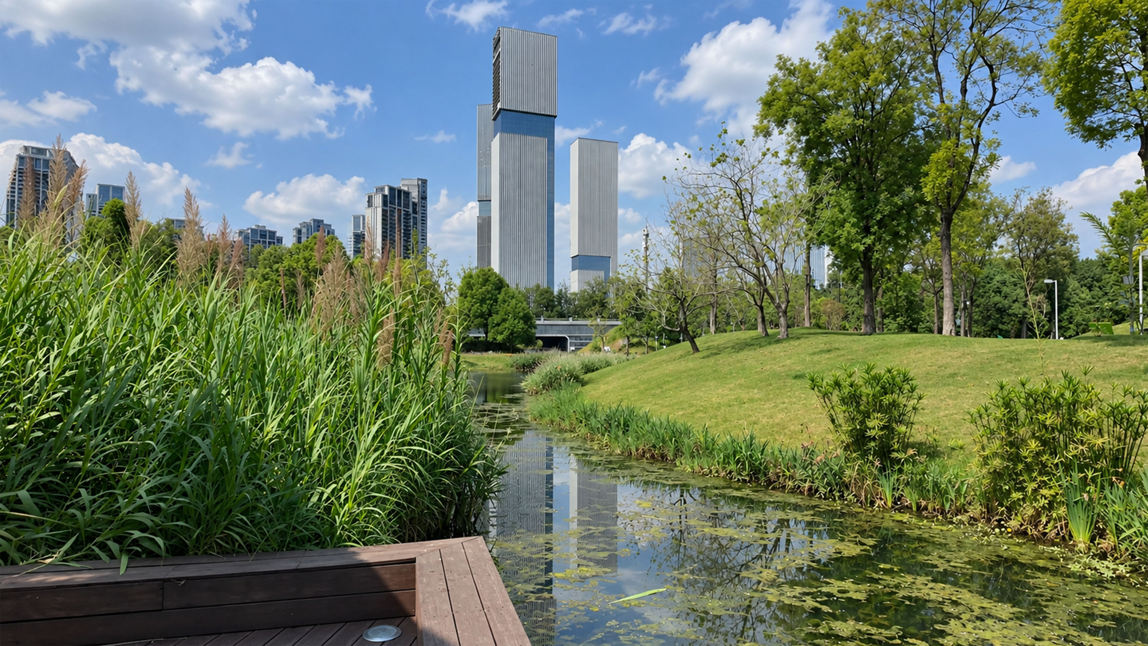 Voorbij het riet: de moderne torens van China veranderen het landschap