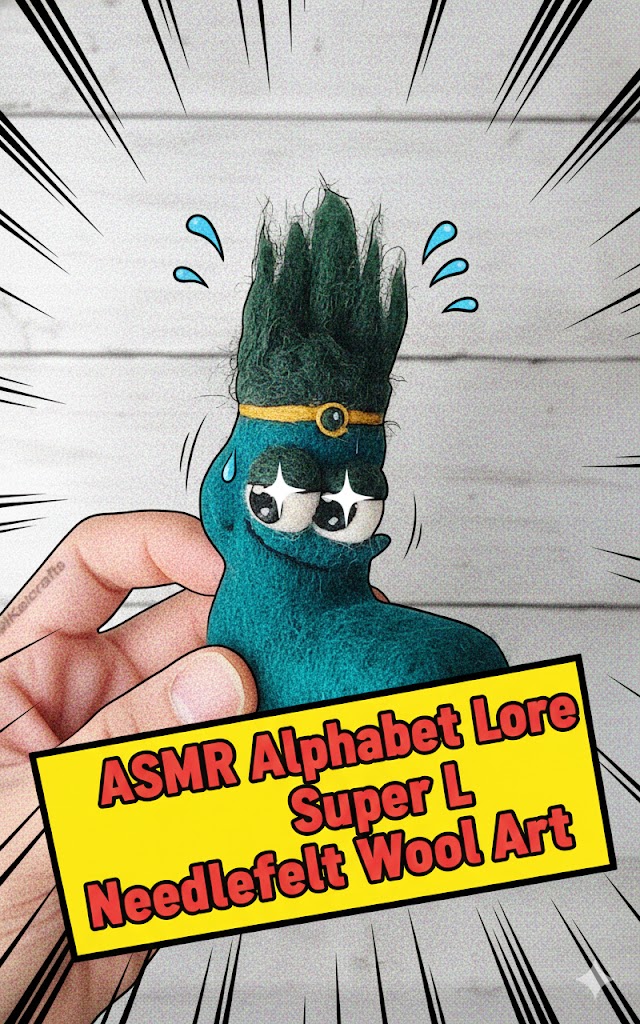 Super L alphabet lore wool art with relaxing needlefelt ASMR