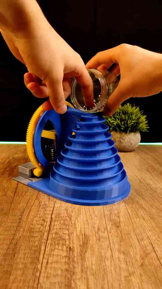 Motorized 3D printed marble run machine with amazing motion