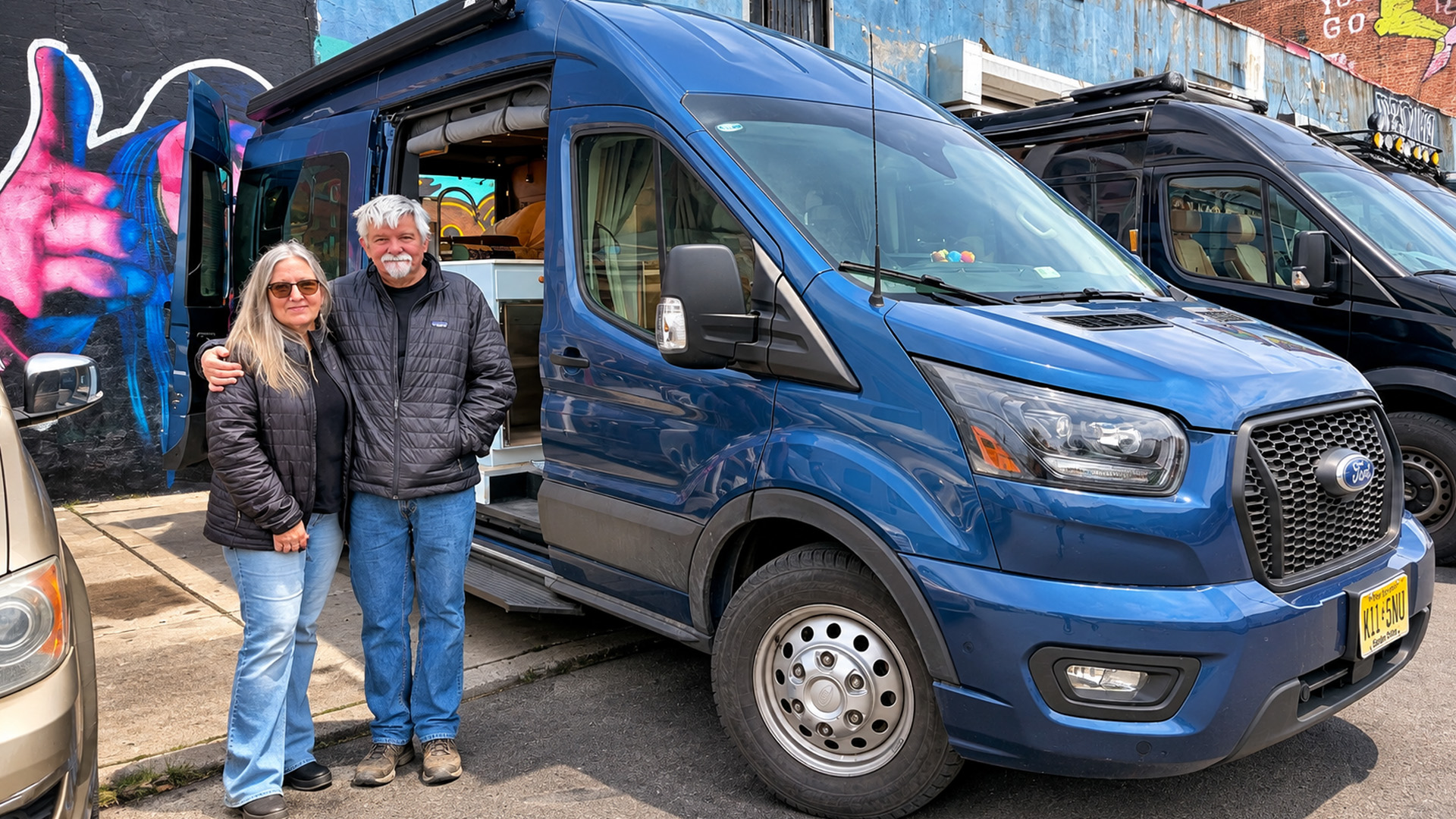 Ford Transit cargo van becomes a cozy DIY camper