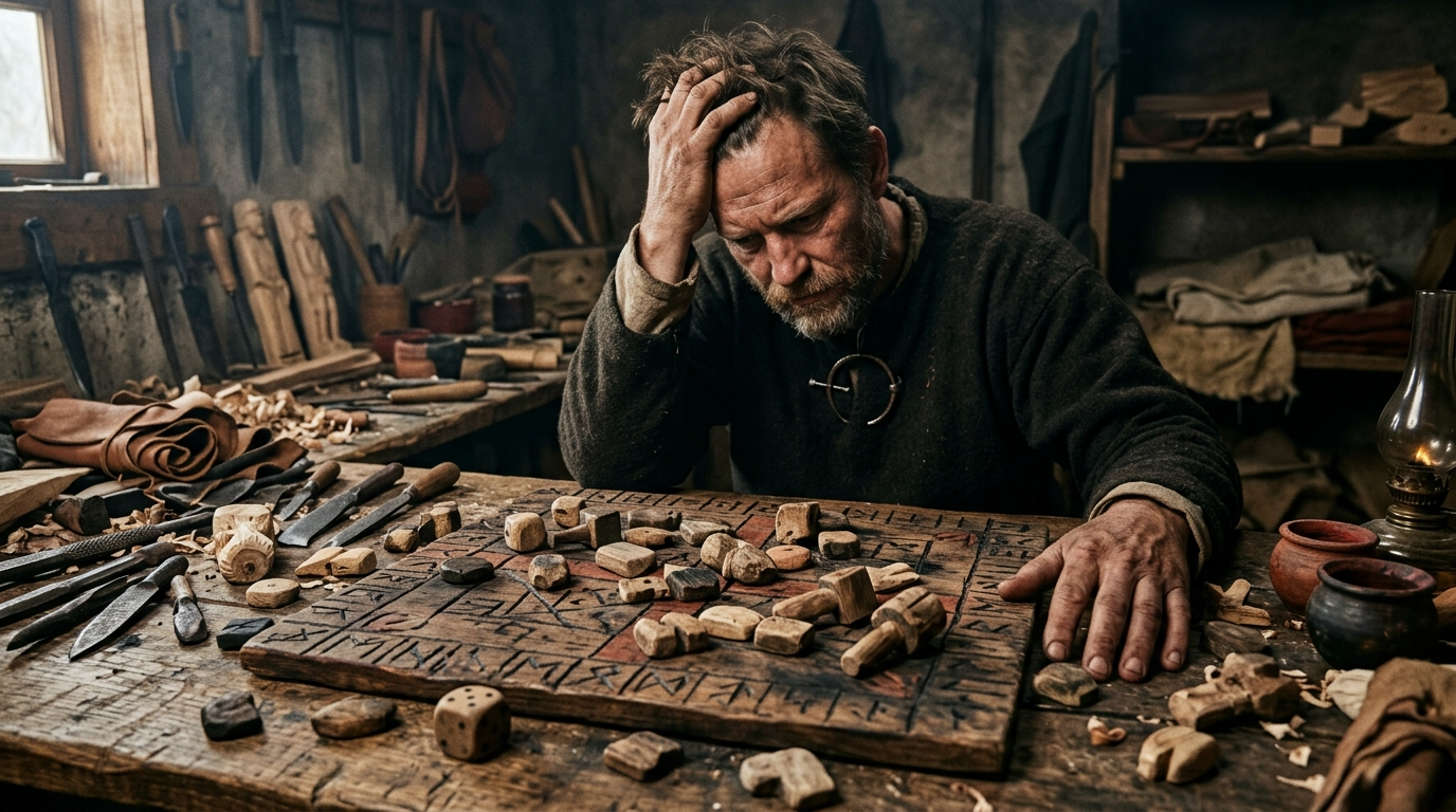 An ancient board game changed after the first play test failed