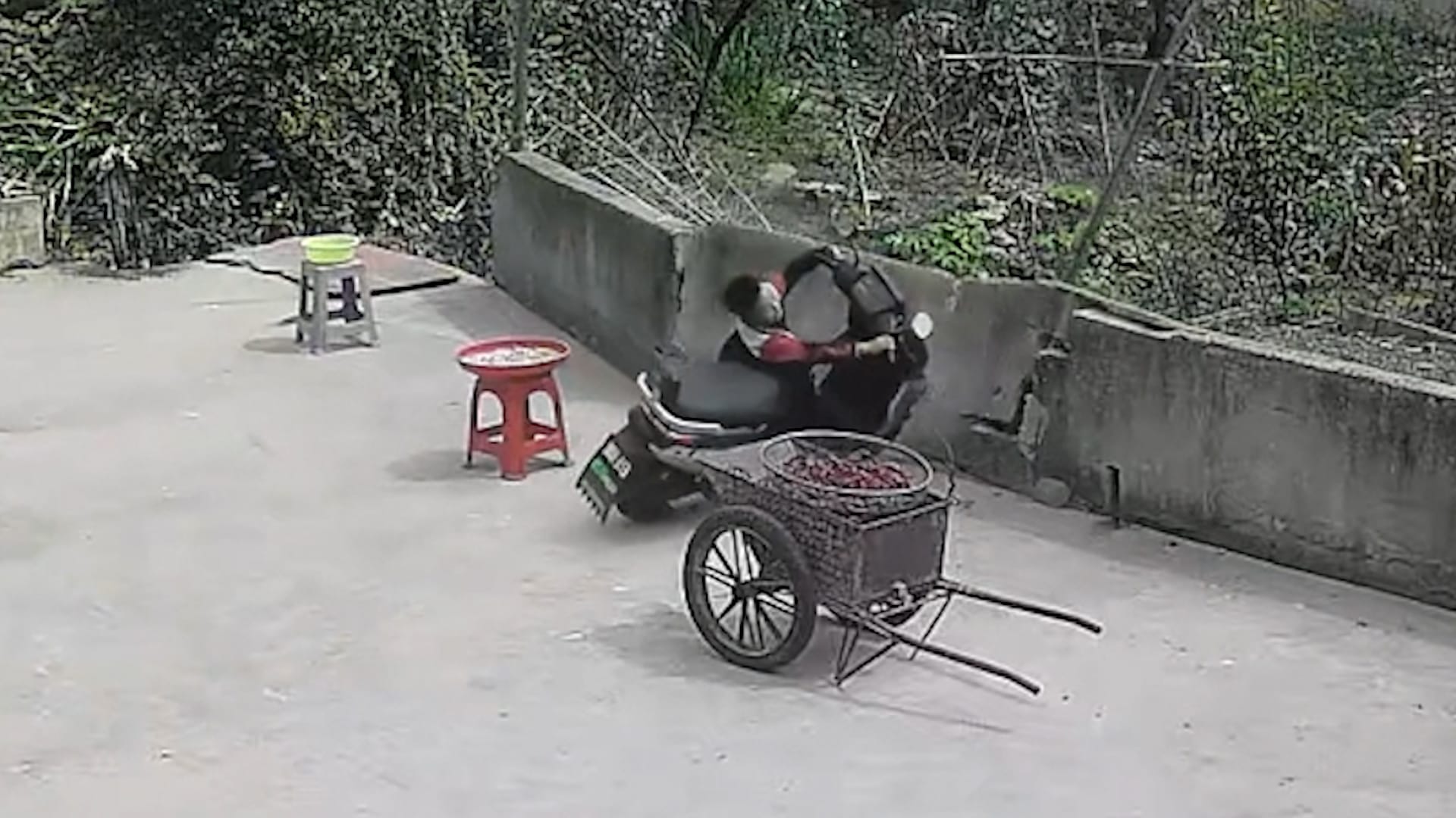 Child accidentally crashes scooter into wall after hitting throttle