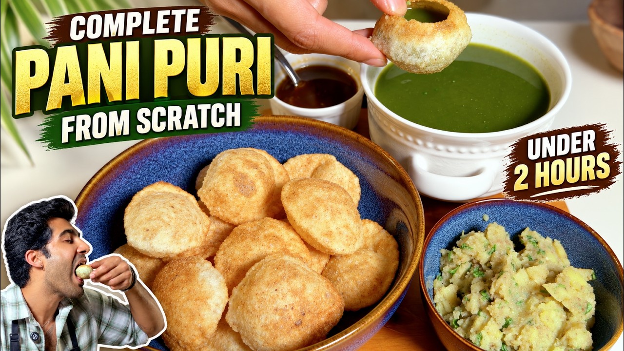 Make perfect pani puri from scratch under 2 hours?