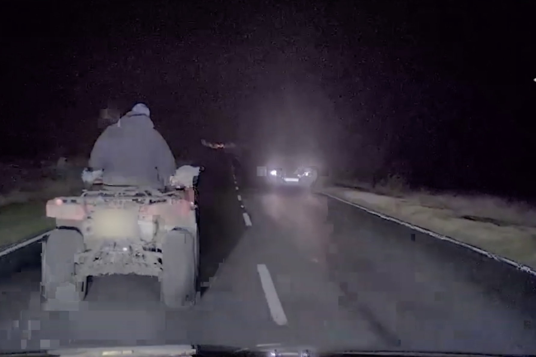 Quad bike narrowly avoids head-on crash with lorry in police chase