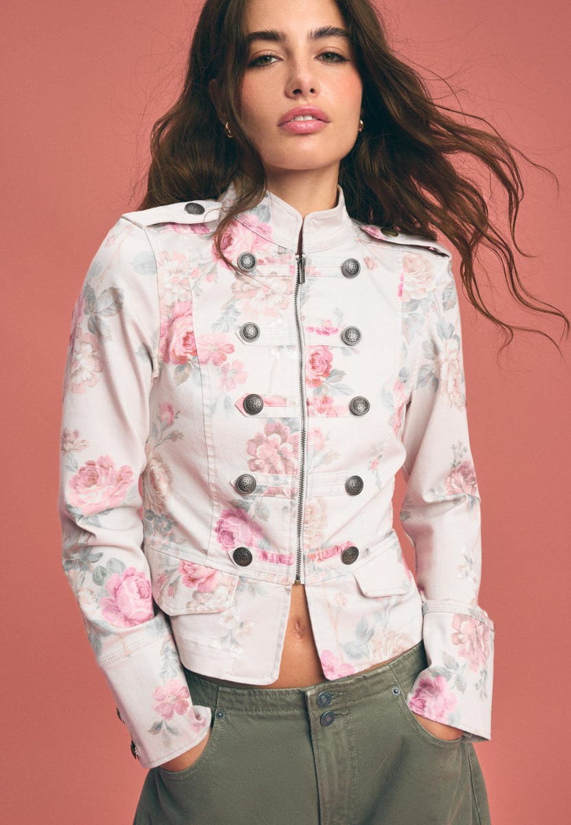 chaqueta estampado floral