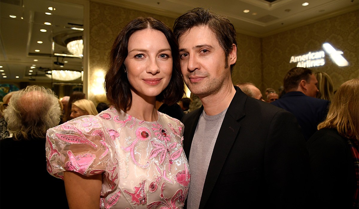 Caitríona Balfe and Tony McGill. Pic: Kevork Djansezian/BAFTA LA/Getty Images