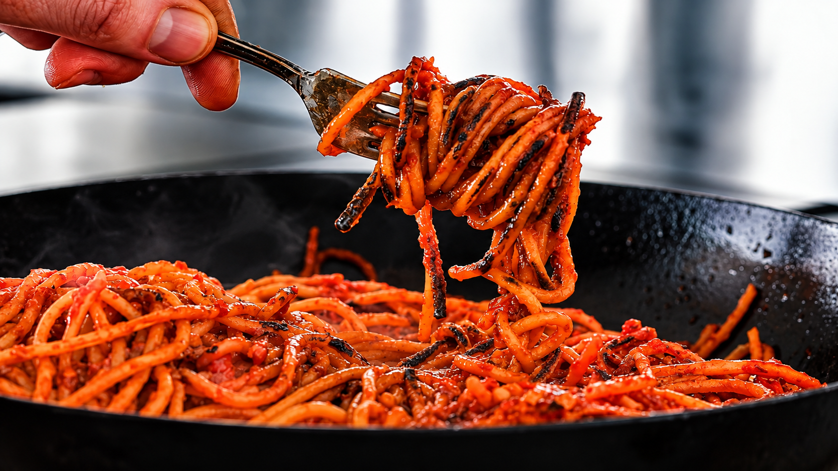 Italians put dry spaghetti straight into the pan - then intentionally ...