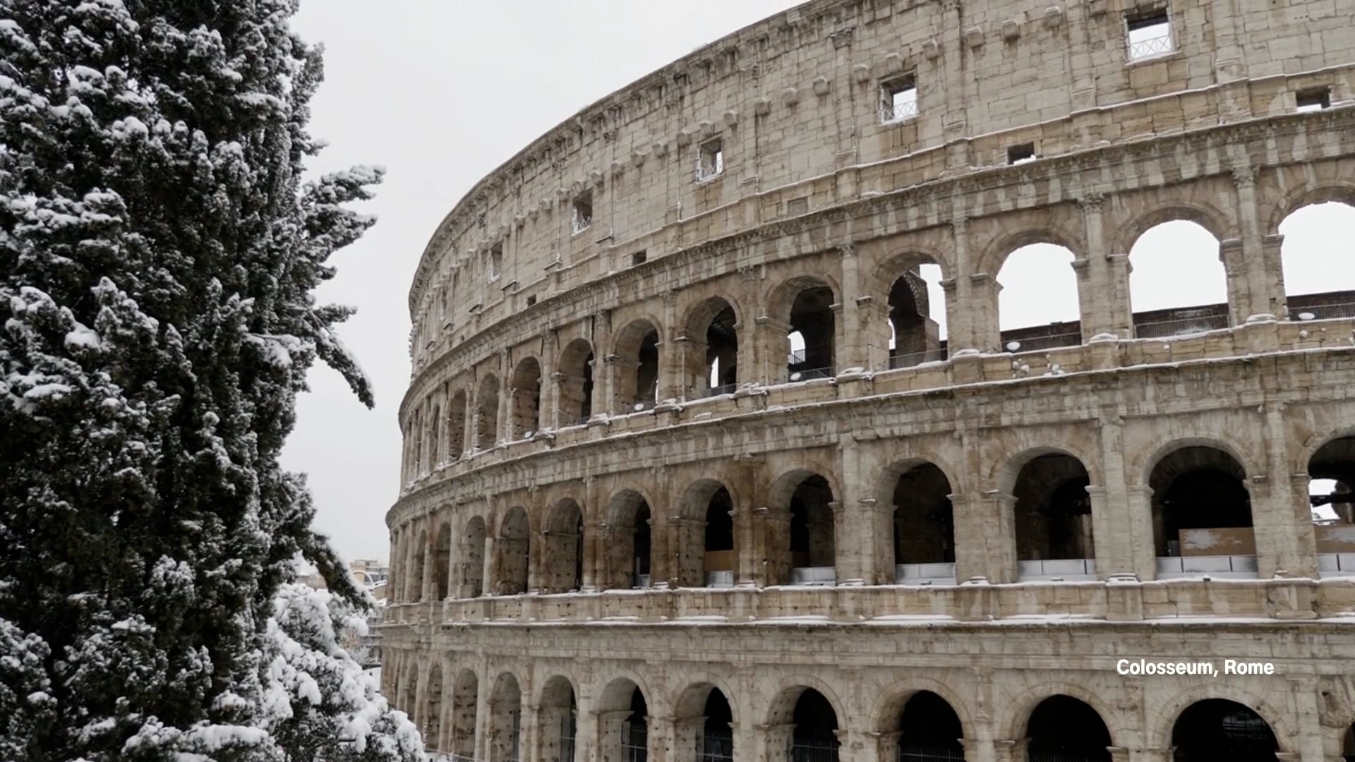 Iconic landmarks around the world transformed by snow from above