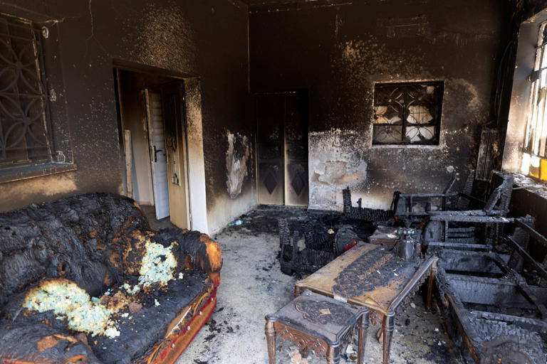 One of the 10 houses in Turmus Ayya that was set on fire by Israeli settlers on June 21, 2023. Thirty houses were atta... Credit: Moti Milrod