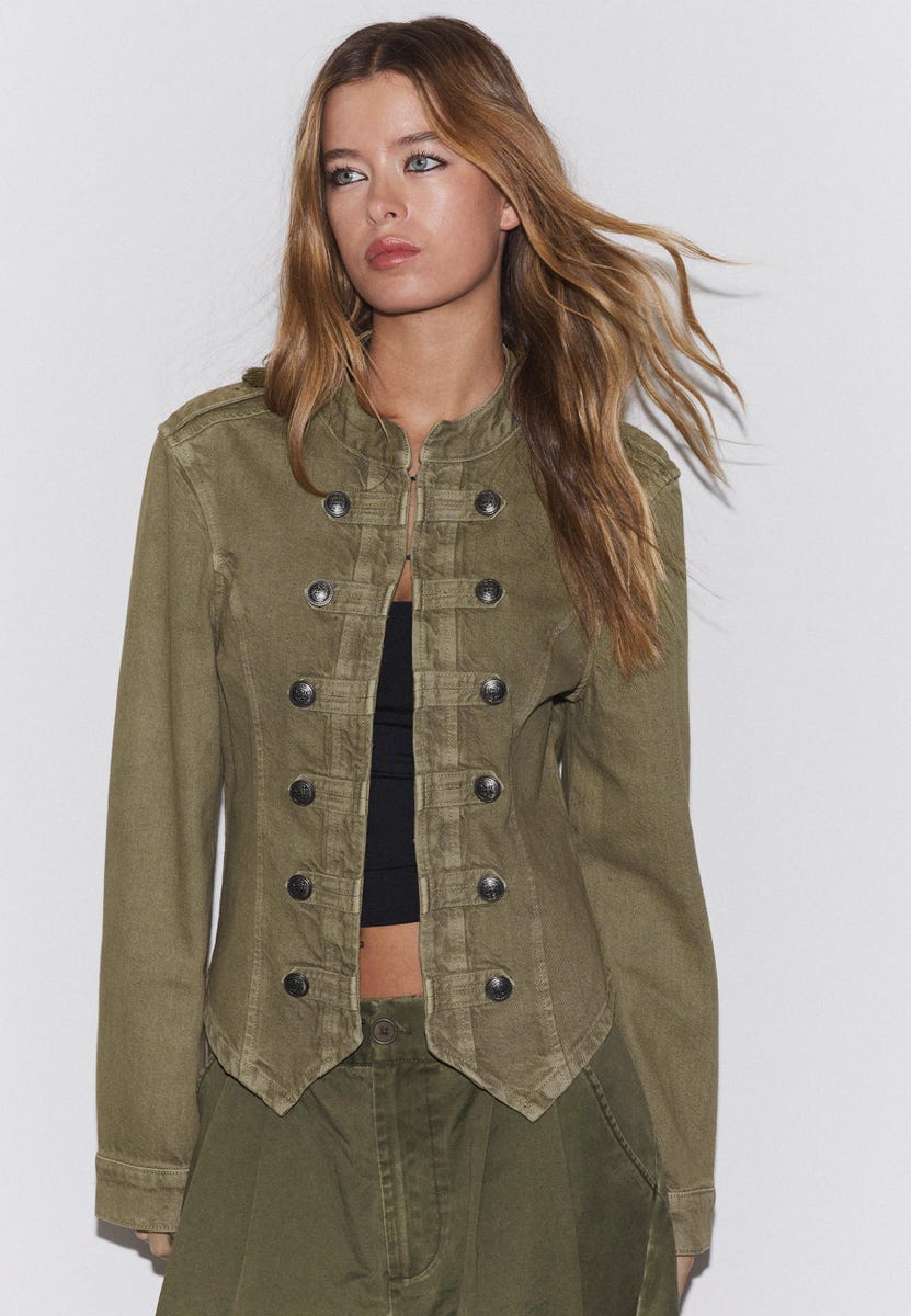 chaqueta napoelon verde