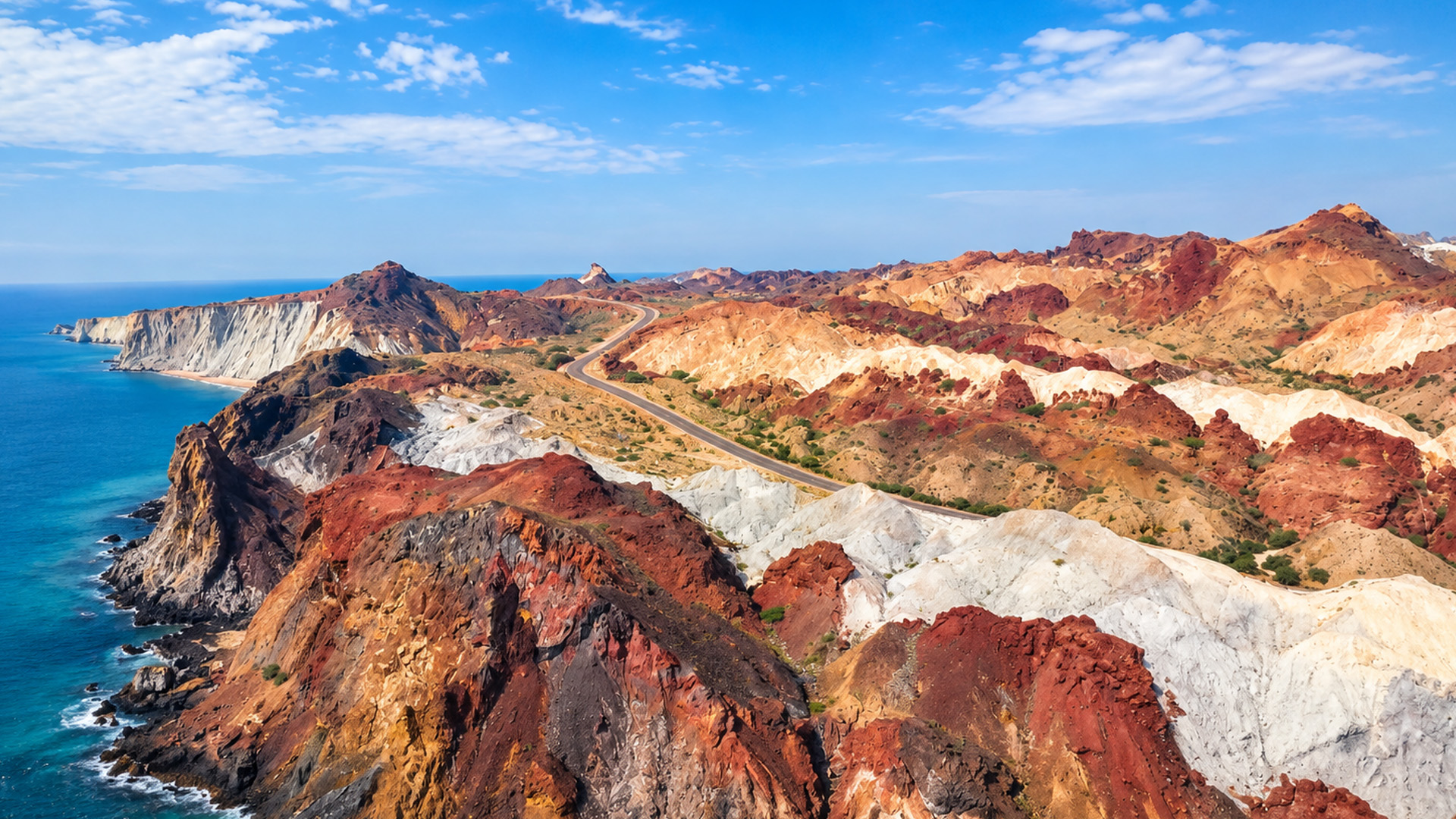 Different layers of rock cover this entire coast