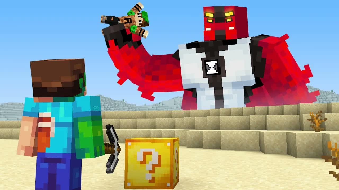 I found Ben 10 lucky blocks in Minecraft