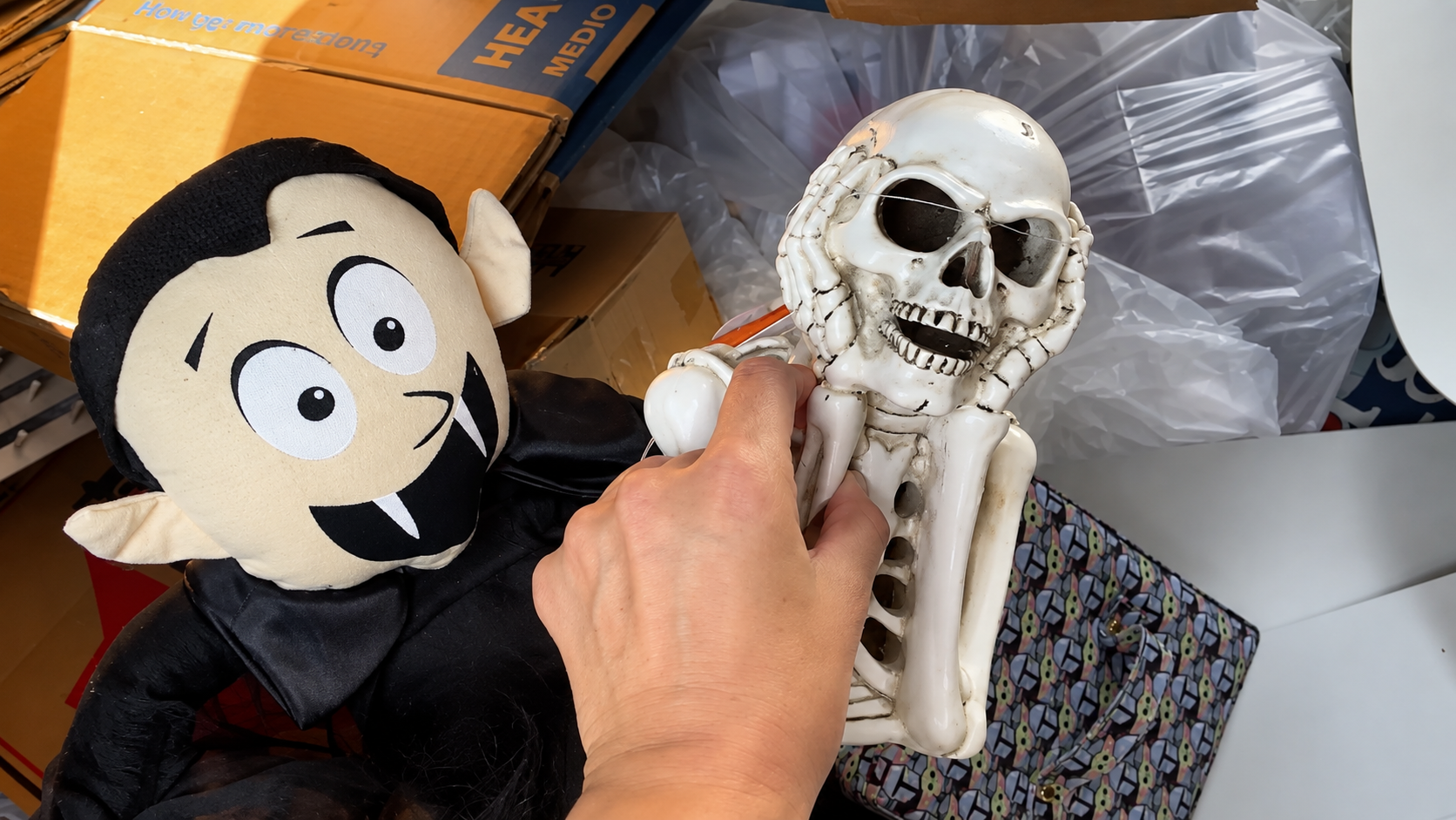 Halloween decorations were thrown away at Joann