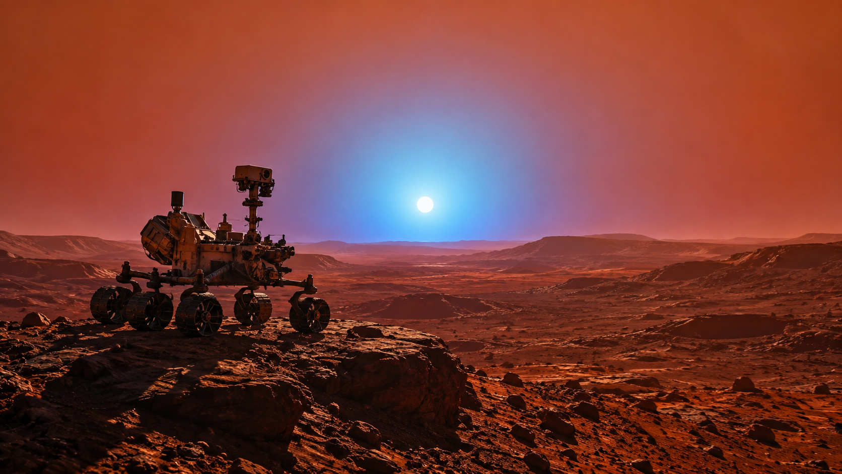 Mars blue sky images - why the red planet sometimes turns blue