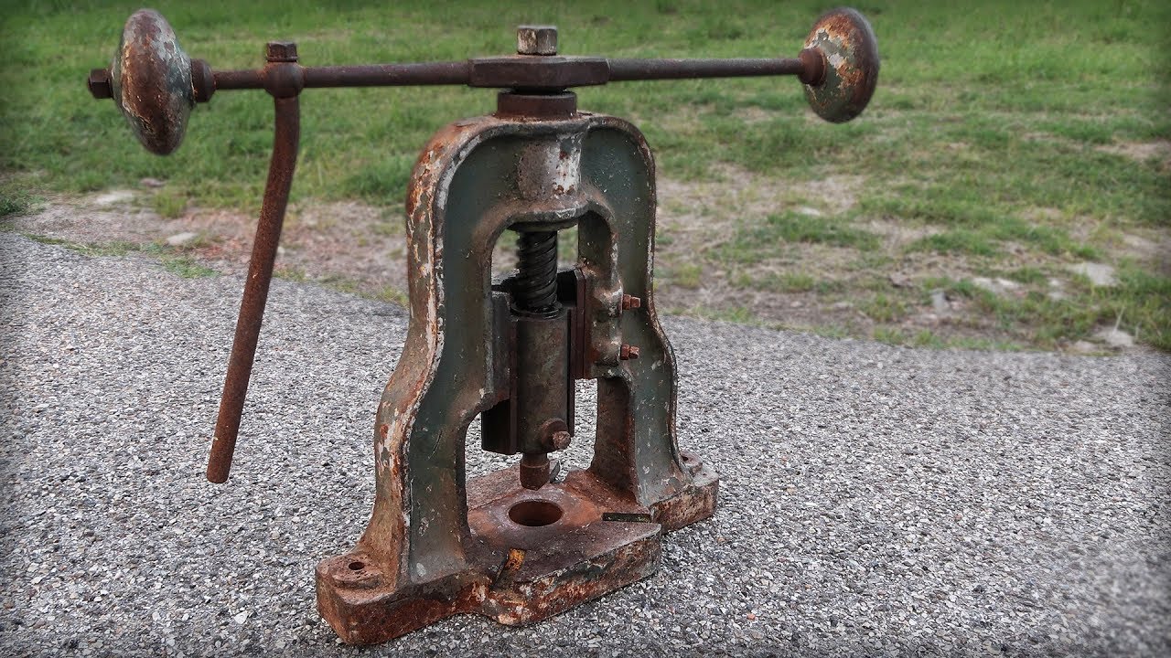 A-frame fly press restoration