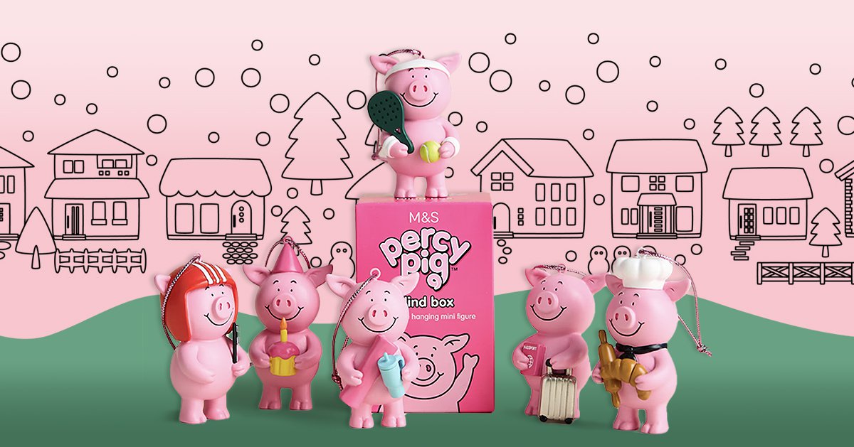 M&S has released a Percy Pig blind box Christmas decoration for just £8