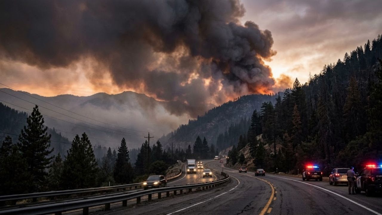 California wildfire shuts down I-80 near Lake Tahoe