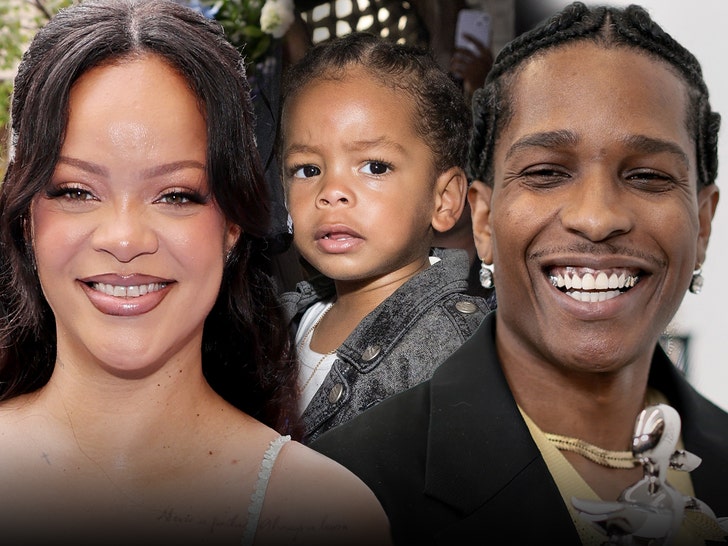 Rihanna and son Riot join A$AP Rocky onstage in Copenhagen