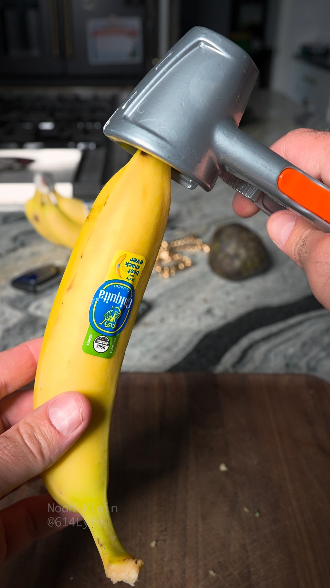 Fast banana slicing hack