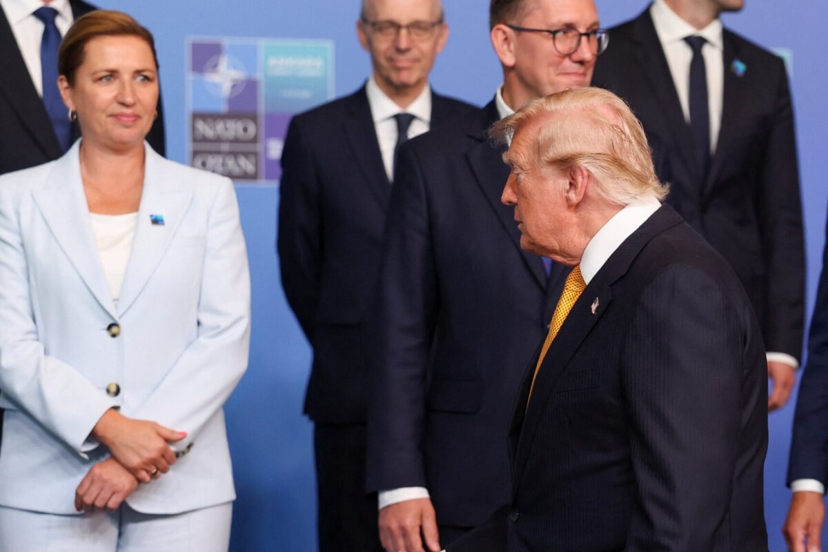 Denmark's Prime Minister Mette Frederiksen and US President Donald Trump attend NATO leaders' summit in Ankara. (Reuters file photo)