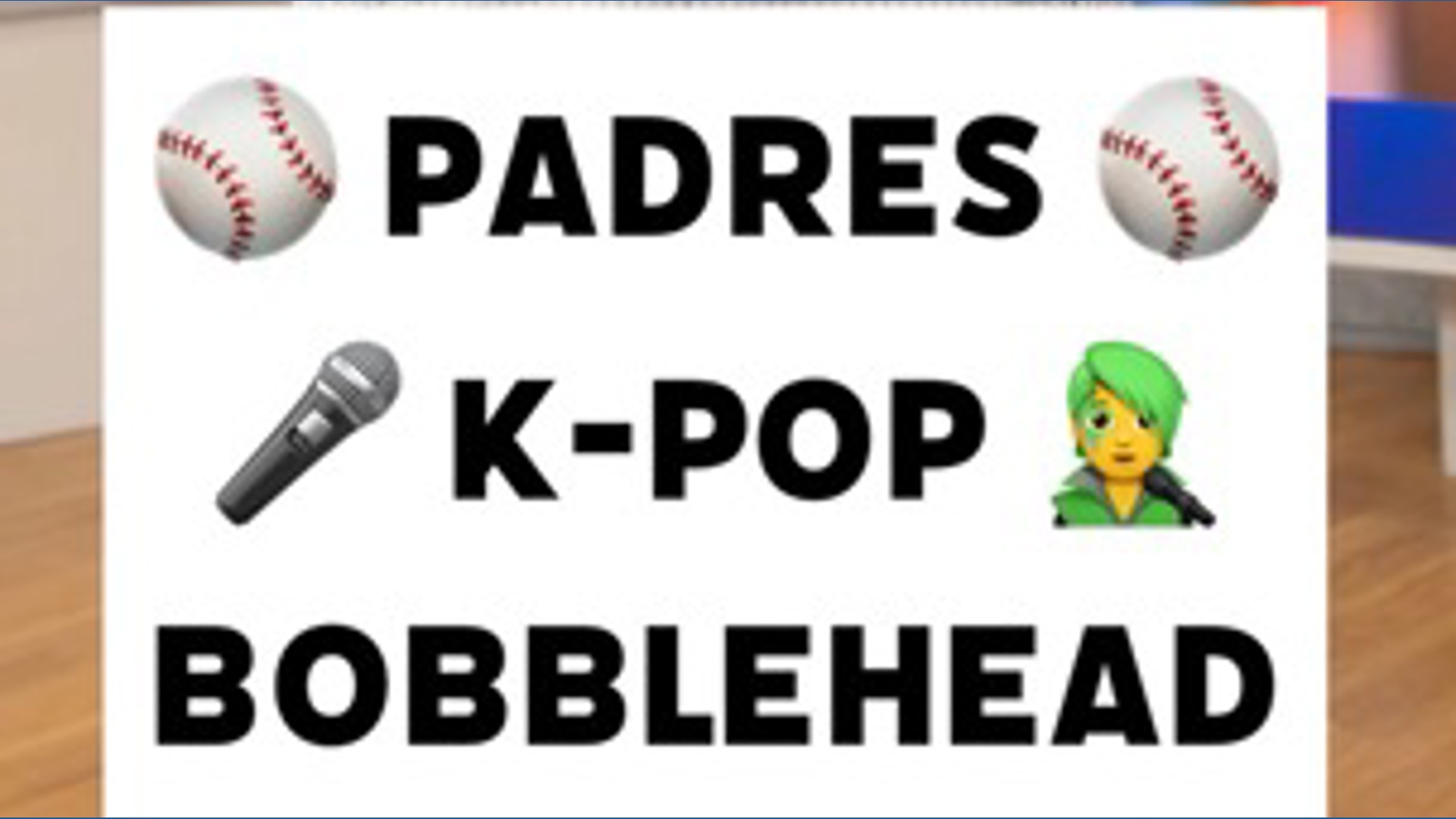 K-pop demon hunters bobblehead giveaway at Padres game