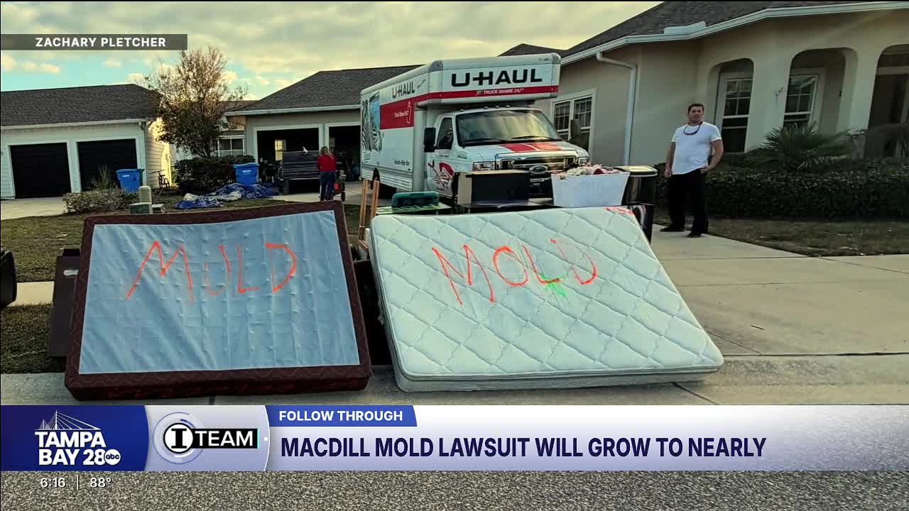 MacDill Air Force Base mold lawsuit will grow to nearly 100 families