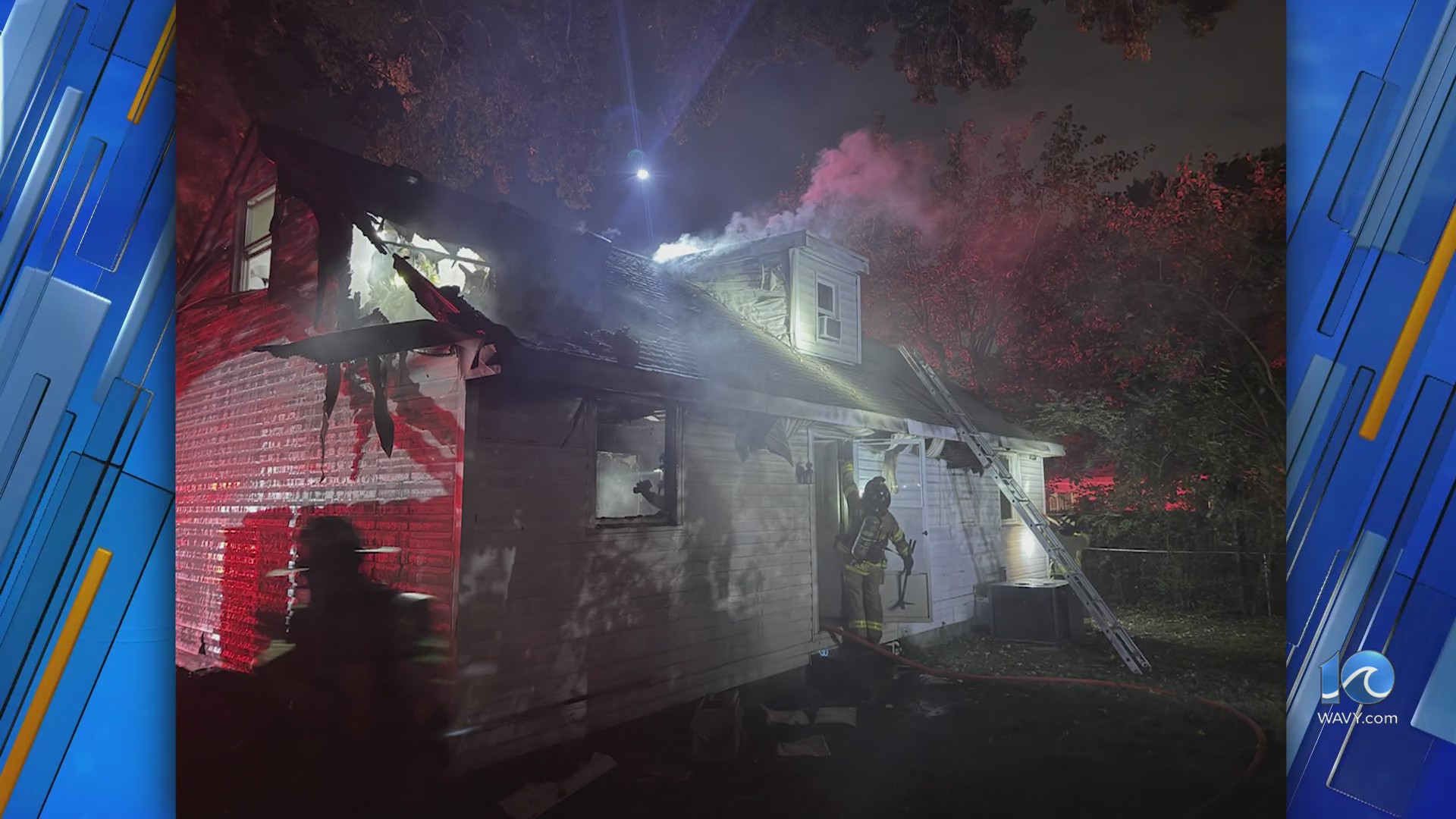 Man critically injured and dog dies in VB house fire