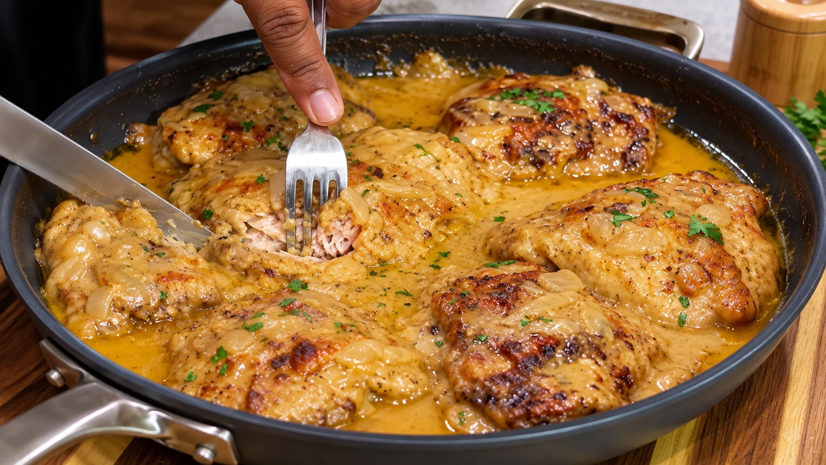 Smothered chicken and gravy recipe