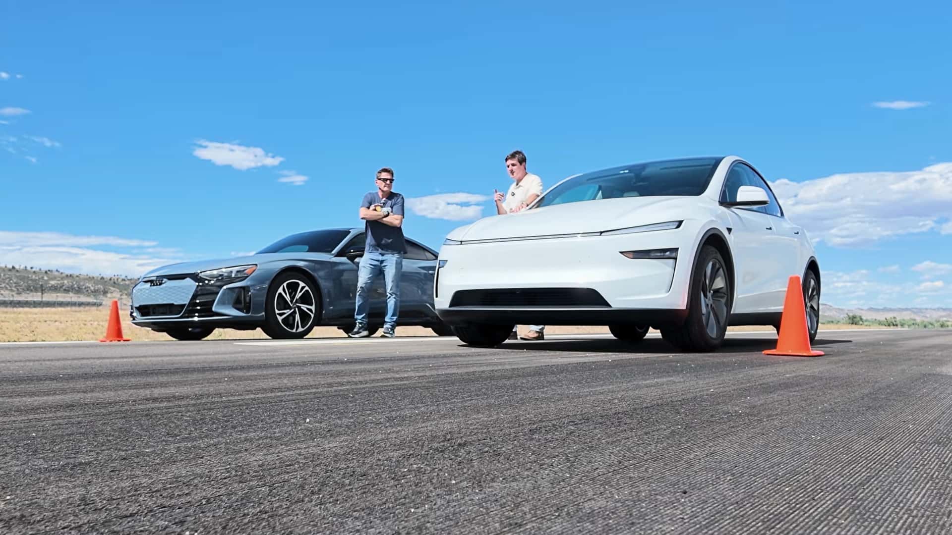 A BMW i8, Tesla Model Y, and Audi e-tron GT all drag race, but the ...