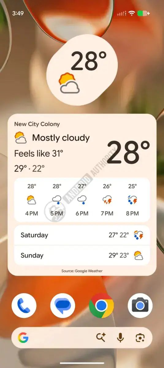 Pixel weather update adds a one-tap refresh button to the home screen