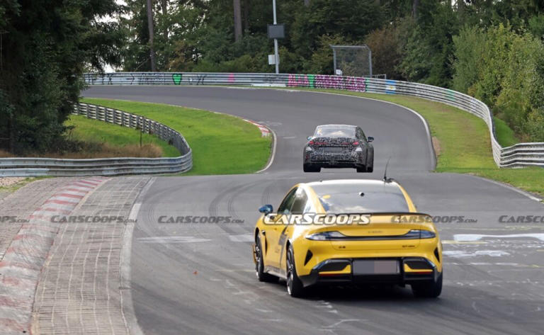 BMW M3 EV lays down 11s trying to shake Xiaomi at the Ring