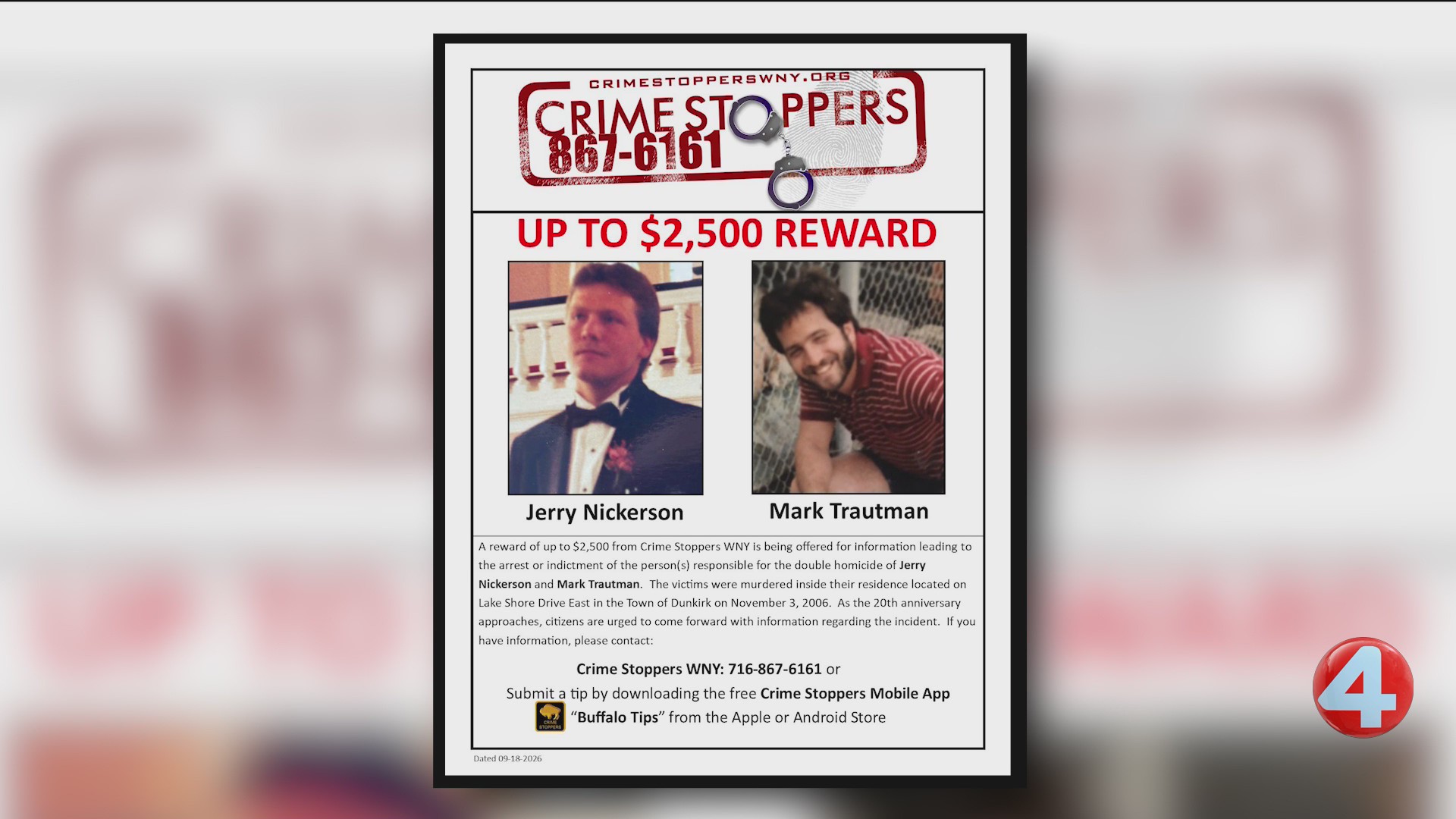 Crime Stoppers offers reward for information on 2006 homicide