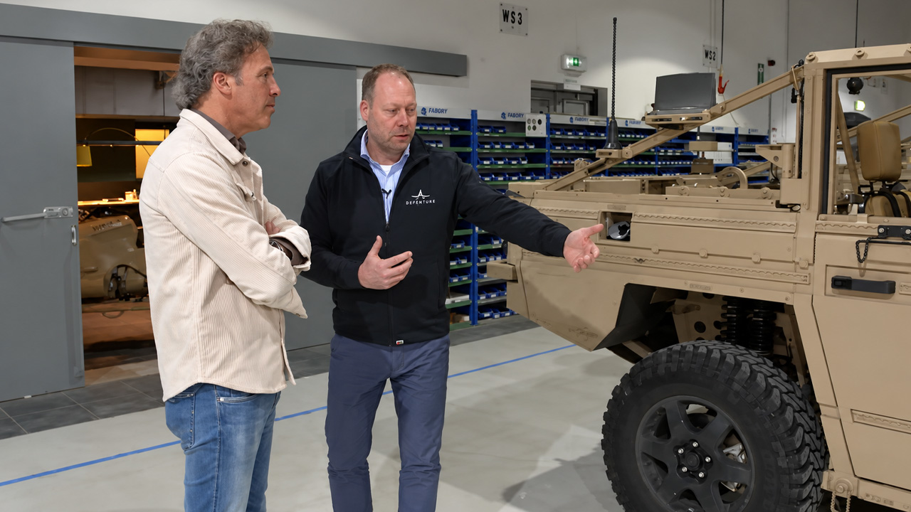 Binnen de productie van het Defenture Vector voertuig